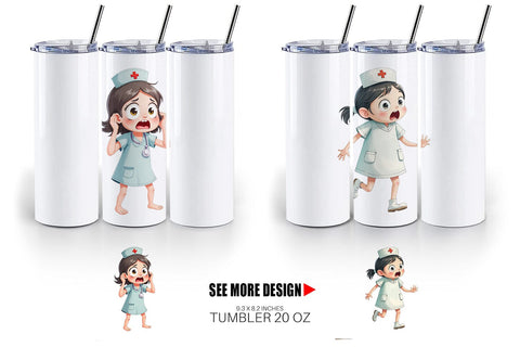 Tumbler Panic Nurse Sublimation artnoy 
