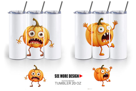 Tumbler Panic Pumpkin Sublimation artnoy 