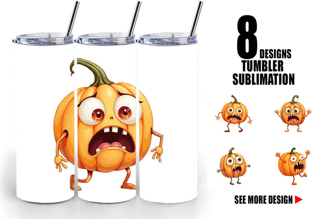 Tumbler Panic Pumpkin Sublimation artnoy 