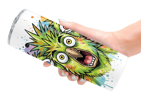 Tumbler Panic Tropical Animals Messy Watercolor Sublimation artnoy 