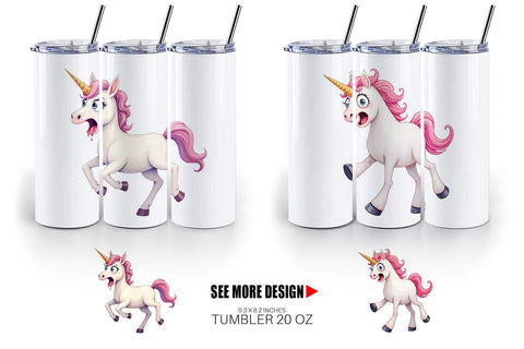 Tumbler Panic Unicorn Sublimation artnoy 