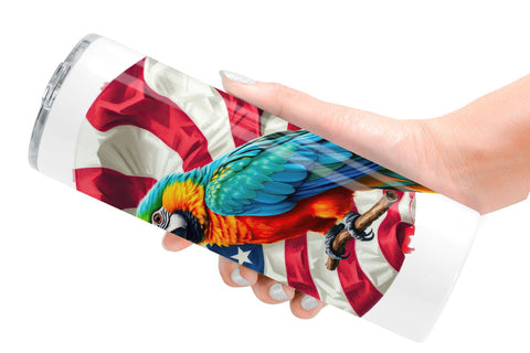 Tumbler Parrot 4th of July Sublimation artnoy 