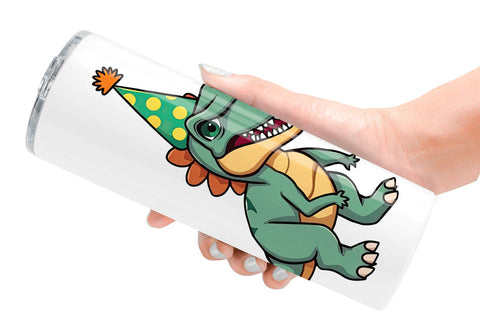 Tumbler Party Hat Dino Sublimation artnoy 
