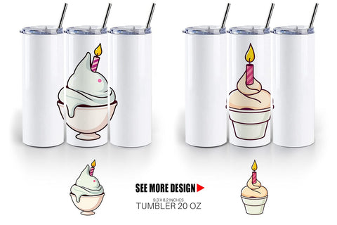 Tumbler Party Ice Cream Sublimation artnoy 