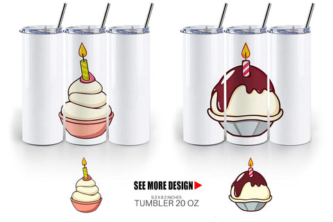 Tumbler Party Ice Cream Sublimation artnoy 