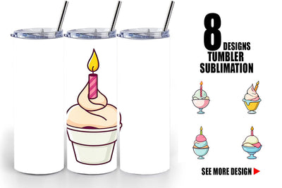 Tumbler Party Ice Cream Sublimation artnoy 
