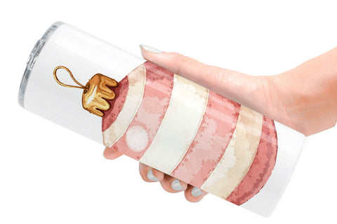 Tumbler Pastel Dreams Watercolor Christmas Sublimation artnoy 