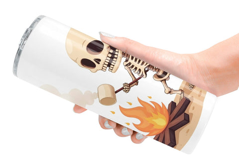 Tumbler Pastel Fall Skeletons Sublimation artnoy 