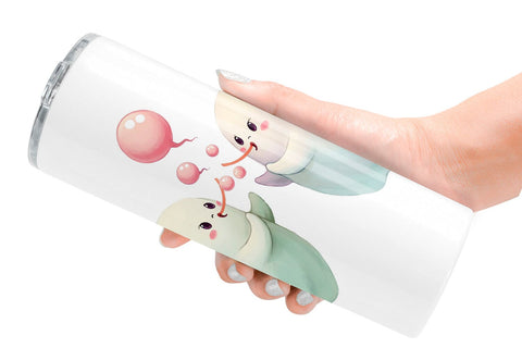 Tumbler Pastel Ghost Twins Sublimation artnoy 