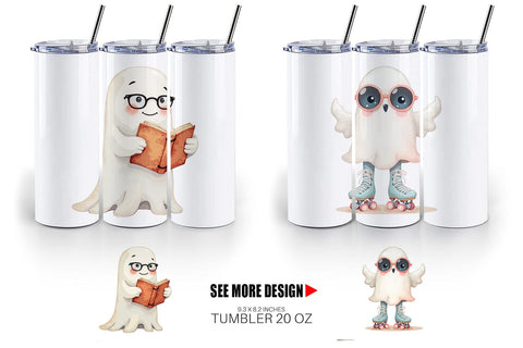 Tumbler Pastel Ghost Vibes Sublimation artnoy 