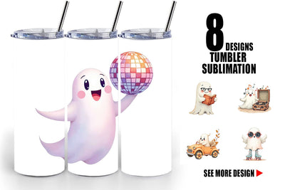 Tumbler Pastel Ghost Vibes Sublimation artnoy 