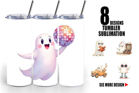 Tumbler Pastel Ghost Vibes Sublimation artnoy 