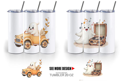 Tumbler Pastel Ghost Vibes Sublimation artnoy 