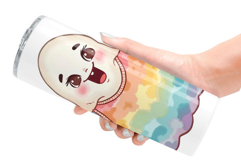 Tumbler Pastel Ghost Vibes Sublimation artnoy 