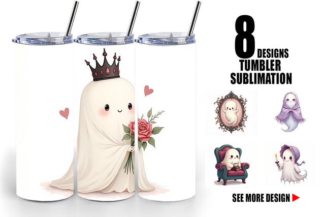 Tumbler Pastel Gothic Ghost Sublimation artnoy 