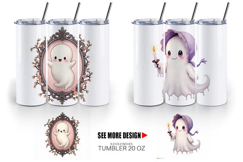 Tumbler Pastel Gothic Ghost Sublimation artnoy 