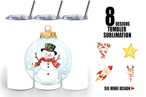 Tumbler Pastel Holiday Festive Sublimation artnoy 