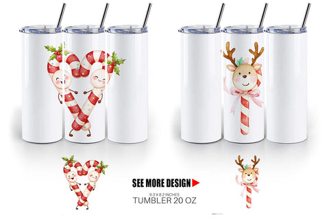 Tumbler Pastel Holiday Festive Sublimation artnoy 