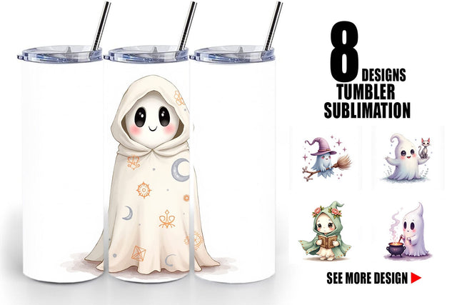 Tumbler Pastel Necromancer Ghost Sublimation artnoy 