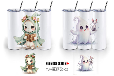 Tumbler Pastel Necromancer Ghost Sublimation artnoy 