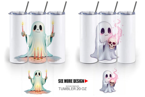 Tumbler Pastel Necromancer Ghost Sublimation artnoy 