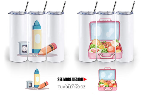 Tumbler Pastel School Essentials Sublimation artnoy 