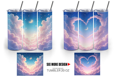 Tumbler Pastel Sky Sublimation artnoy 