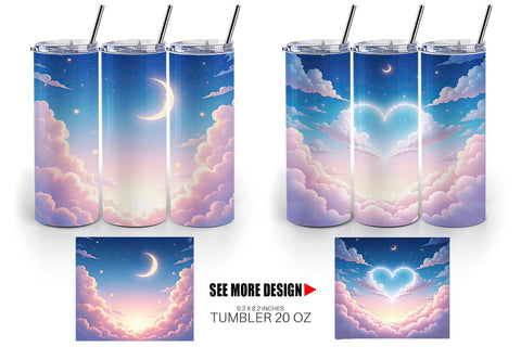 Tumbler Pastel Sky Sublimation artnoy 