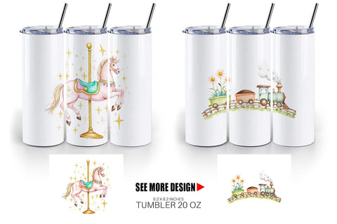 Tumbler Pastel Toyland Sublimation artnoy 