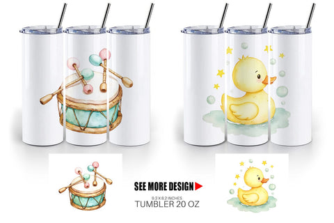 Tumbler Pastel Toyland Sublimation artnoy 