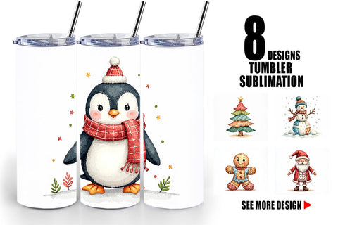Tumbler Patchwork Christmas Cute Sublimation artnoy 