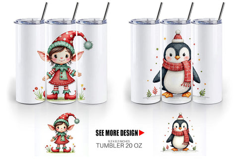 Tumbler Patchwork Christmas Cute Sublimation artnoy 