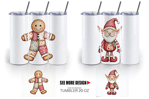 Tumbler Patchwork Christmas Wonder Sublimation artnoy 