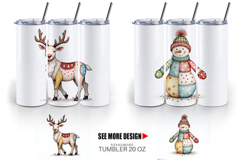 Tumbler Patchwork Christmas Wonder Sublimation artnoy 