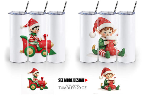 Tumbler Patchwork Elf Sublimation artnoy 