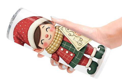 Tumbler Patchwork Elf Sublimation artnoy 