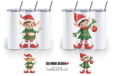 Tumbler Patchwork Elf Sublimation artnoy 