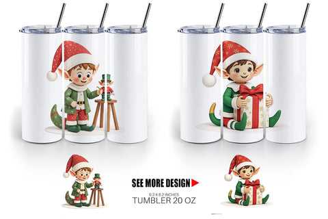 Tumbler Patchwork Elf Sublimation artnoy 