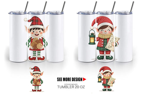 Tumbler Patchwork Elf Sublimation artnoy 