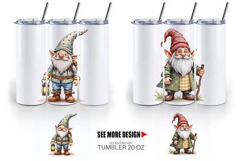 Tumbler Patchwork Gnomes Sublimation artnoy 