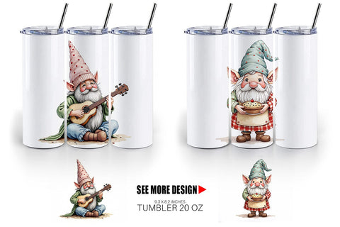 Tumbler Patchwork Gnomes Sublimation artnoy 