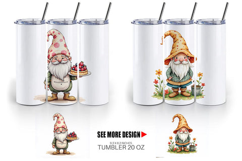 Tumbler Patchwork Gnomes Sublimation artnoy 