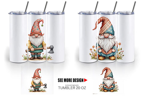Tumbler Patchwork Gnomes Sublimation artnoy 