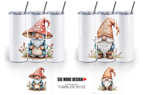 Tumbler Patchwork Gnomes Sublimation artnoy 