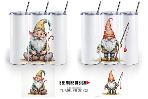 Tumbler Patchwork Gnomes Sublimation artnoy 