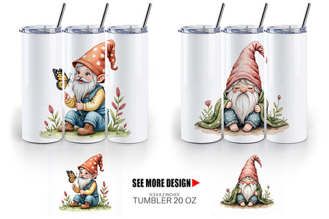 Tumbler Patchwork Gnomes Sublimation artnoy 