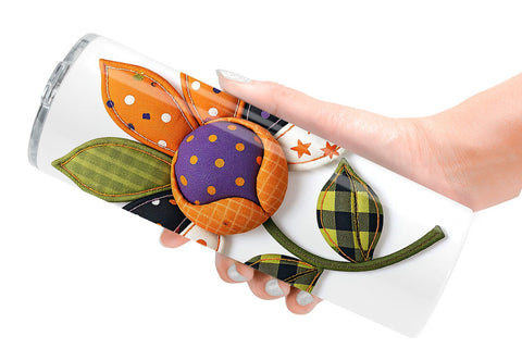 Tumbler Patchwork Halloween Botanicals Sublimation artnoy 