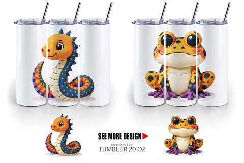 Tumbler Patchwork Halloween Critters Sublimation artnoy 