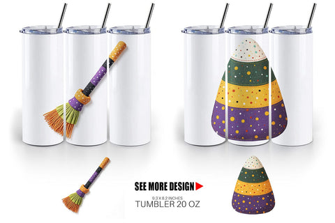 Tumbler Patchwork Halloween Cuties Sublimation artnoy 