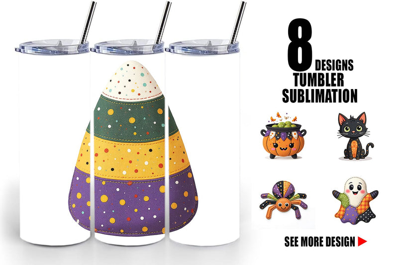 Tumbler Patchwork Halloween Cuties Sublimation artnoy 